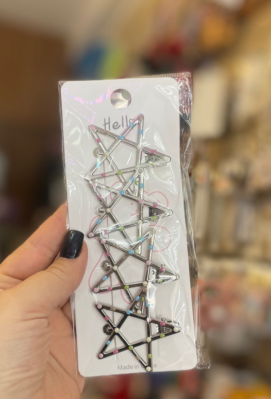 گیره فلزی طرح ستاره